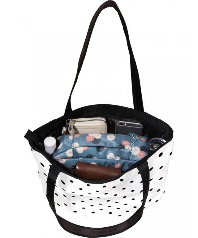 Handbag White And Black Polka Dot Size: 11.8x4.1x15.4 inches storage bag Handbag $11.17 Handbags