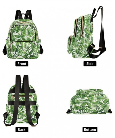 Tropical Exotic Palm Leaves Women Backpack Purse Ladies Fashion Shoulder Bag Daypack Travel Bag 7.5L Small $14.57 Backpacks