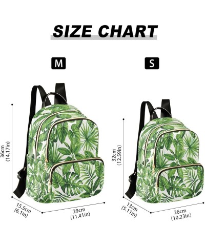 Tropical Exotic Palm Leaves Women Backpack Purse Ladies Fashion Shoulder Bag Daypack Travel Bag 7.5L Small $14.57 Backpacks