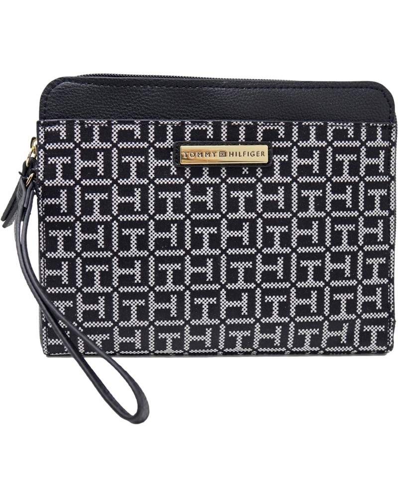 Women's Logo Large Phone Wristlet Wallet Clutch Bag - Black/White $30.91 Wristlets