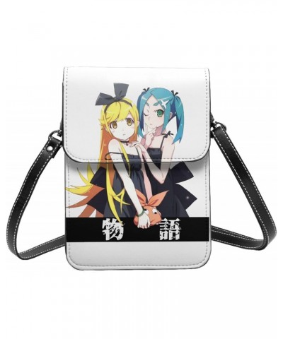 Anime Small Cell Phone Purse Monogatari Series Fashion Womens Crossbody Cellphone Bag Mini Shoulder Bag 7.5x5.3 Inches $20.21...