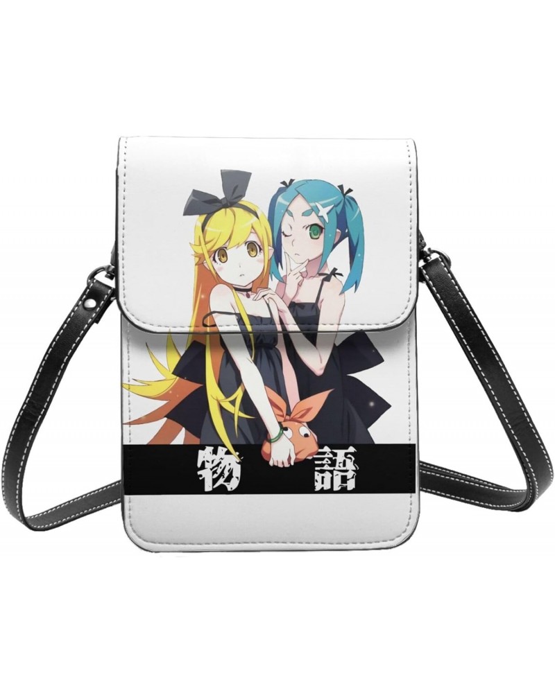 Anime Small Cell Phone Purse Monogatari Series Fashion Womens Crossbody Cellphone Bag Mini Shoulder Bag 7.5x5.3 Inches $20.21...