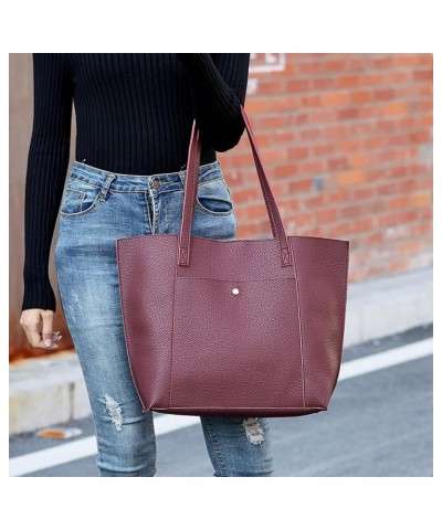 Fashion Handbag Women's Single Solid Tassel Bags Shoulder Piece Two Tote Color Floral Tote Bag A3-coffee $10.12 Totes