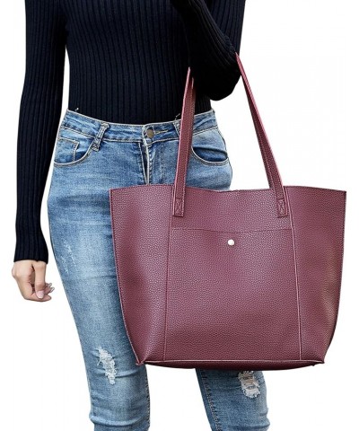 Fashion Handbag Women's Single Solid Tassel Bags Shoulder Piece Two Tote Color Floral Tote Bag A3-coffee $10.12 Totes