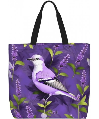 Dachshund Dog Print Fashion Tote Bag,Travel Handbag For Women, Hobo Bags, Work Shoulder Bags Crossbody Bag Bird in Purple Lav...