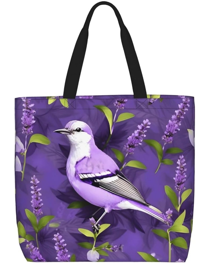 Dachshund Dog Print Fashion Tote Bag,Travel Handbag For Women, Hobo Bags, Work Shoulder Bags Crossbody Bag Bird in Purple Lav...