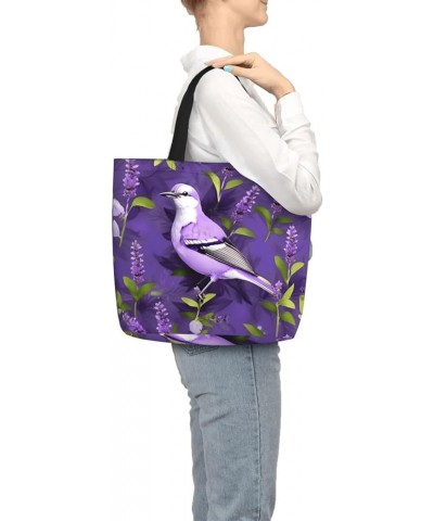 Dachshund Dog Print Fashion Tote Bag,Travel Handbag For Women, Hobo Bags, Work Shoulder Bags Crossbody Bag Bird in Purple Lav...