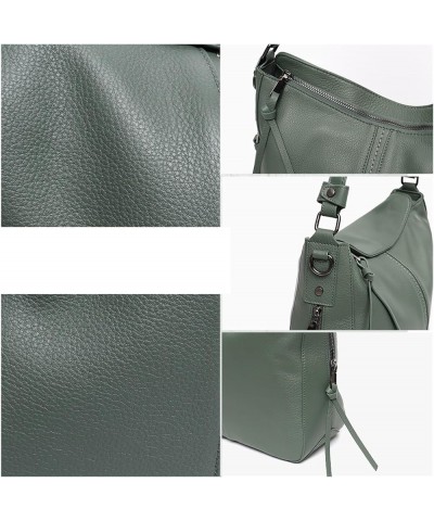 Genuine Leather Handbag Fashion Shoulder Bag Large Capacity Casual Women Crossbody Bag (Color : Green) Green $48.13 Shoulder ...