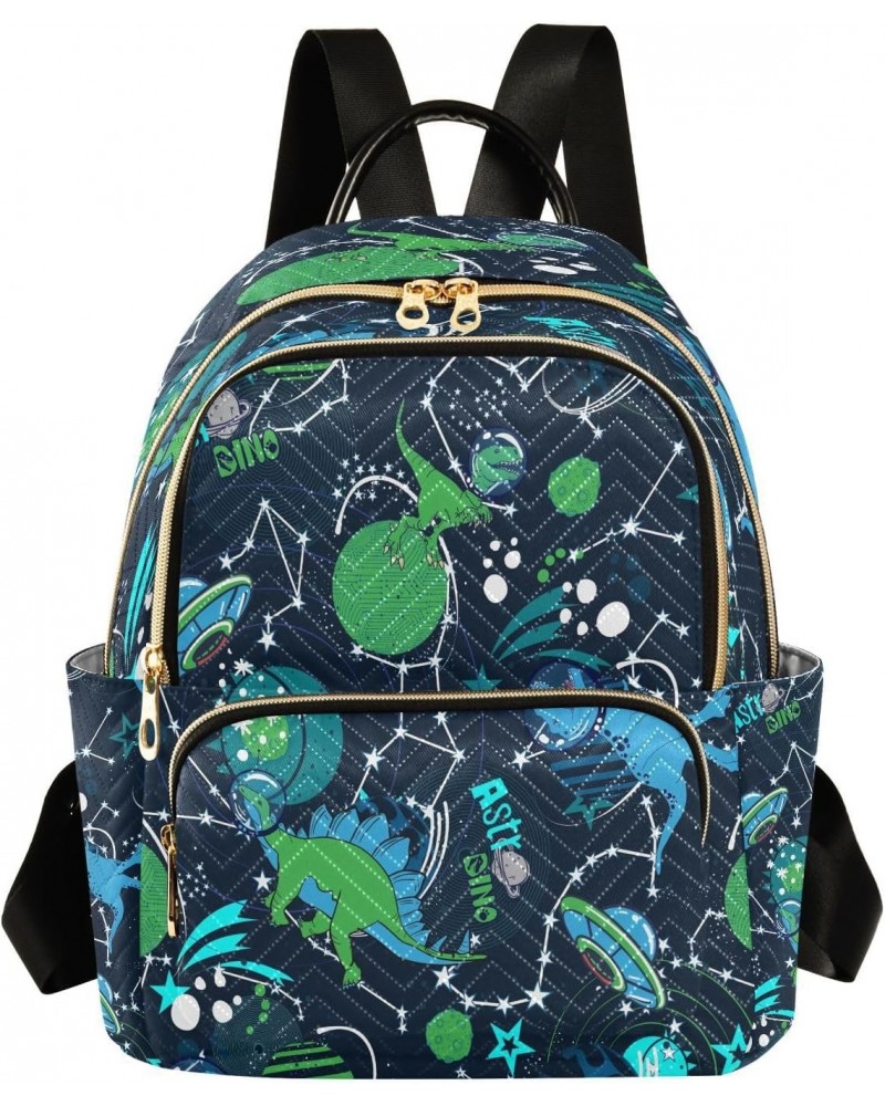 Dinosaurs in Space Backpack Purse for Women Travel Handbag Shoulder Bag $17.50 Backpacks