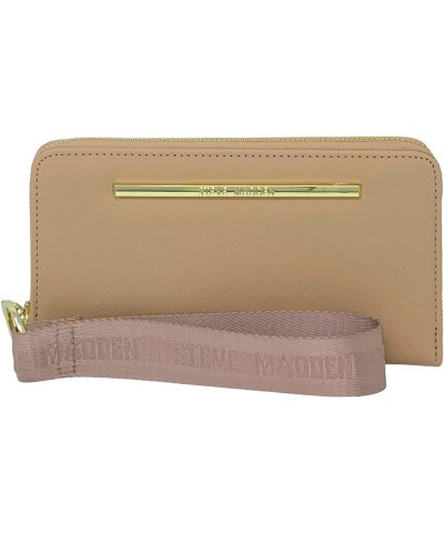 Bzip-Web Zip Around Wallet Wristlet Camel $36.37 Wristlets