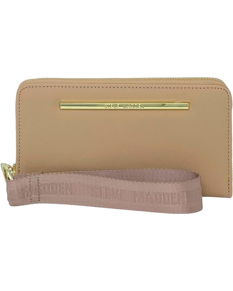 Bzip-Web Zip Around Wallet Wristlet Camel $36.37 Wristlets