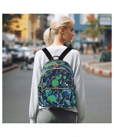 Dinosaurs in Space Backpack Purse for Women Travel Handbag Shoulder Bag $17.50 Backpacks