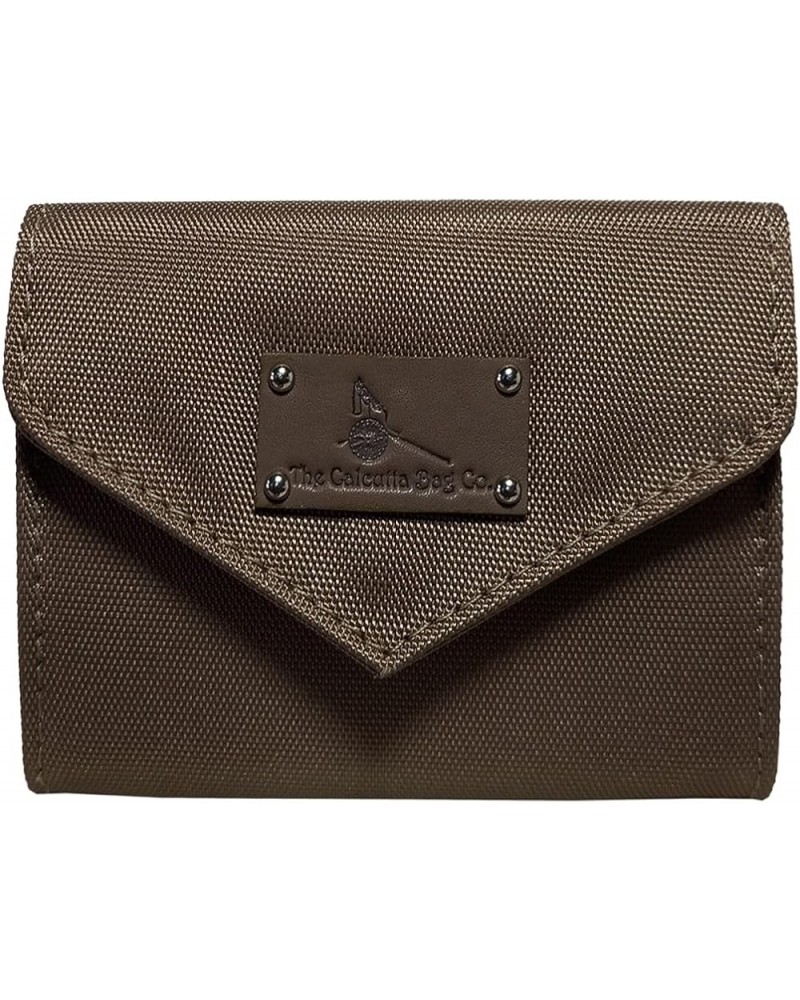 Ballistic Nylon Women's/Ladies Small Size Slim Mini Purse Wallet (Brown) Khaki $10.40 Wallets