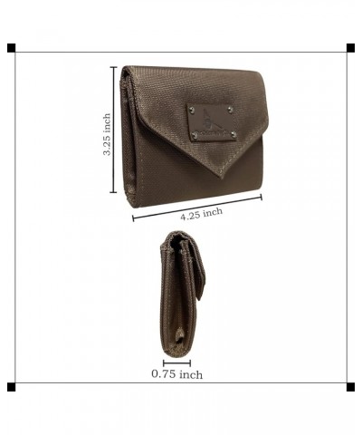 Ballistic Nylon Women's/Ladies Small Size Slim Mini Purse Wallet (Brown) Khaki $10.40 Wallets