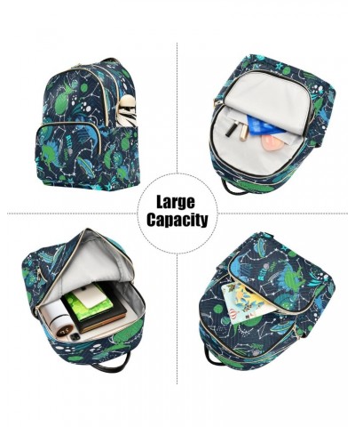 Dinosaurs in Space Backpack Purse for Women Travel Handbag Shoulder Bag $17.50 Backpacks