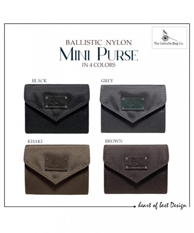 Ballistic Nylon Women's/Ladies Small Size Slim Mini Purse Wallet (Brown) Khaki $10.40 Wallets