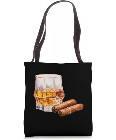 Cigar and Bourbon for Cigar Lounge Lovers Tote Bag $14.84 Totes