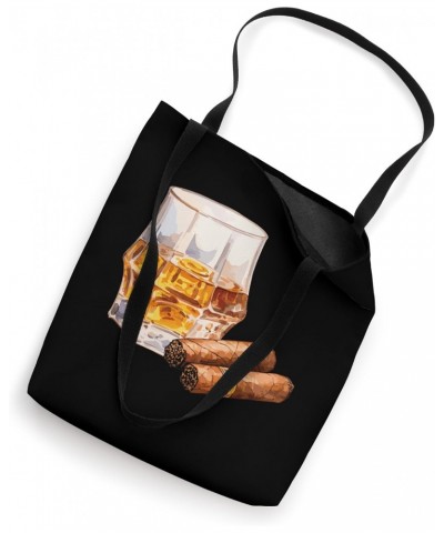 Cigar and Bourbon for Cigar Lounge Lovers Tote Bag $14.84 Totes