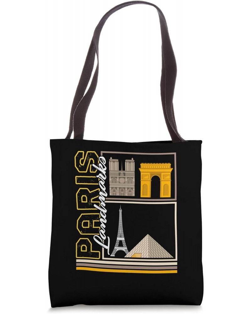 Paris Landmarks Tourist France Classic Vintage Paris France Tote Bag $14.66 Totes