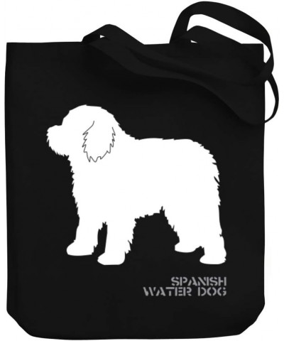 Spanish Water Dog Shape and Name Canvas Tote Bag 10.5" x 16" x 4 $16.00 Totes