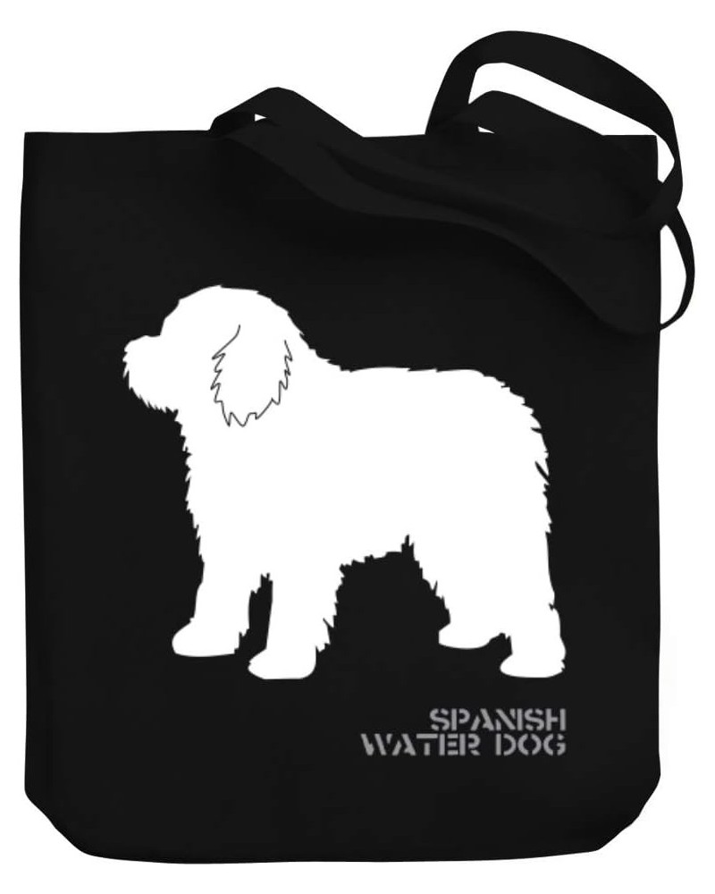 Spanish Water Dog Shape and Name Canvas Tote Bag 10.5" x 16" x 4 $16.00 Totes