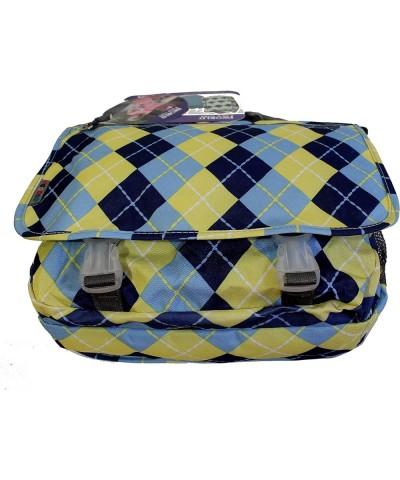 Women Fashion Fabric Crossbody Messenger Shoulder Bag Argyle-light Blue $20.79 Shoulder Bags