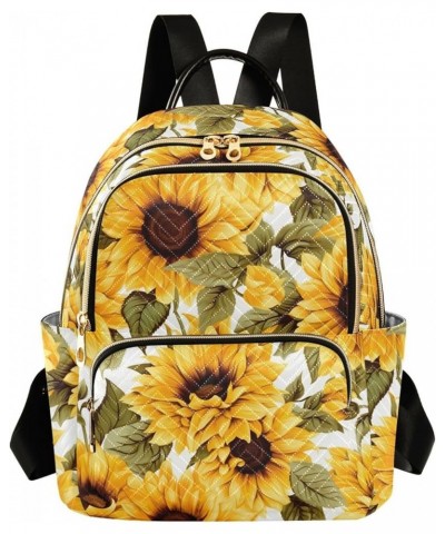 Sunflower Floral Backpack for Women Fashion Shoulder Bags Small Casual Daypack Travel Bag S 202a2000 S(10.23"x5.11"x12.59") 2...