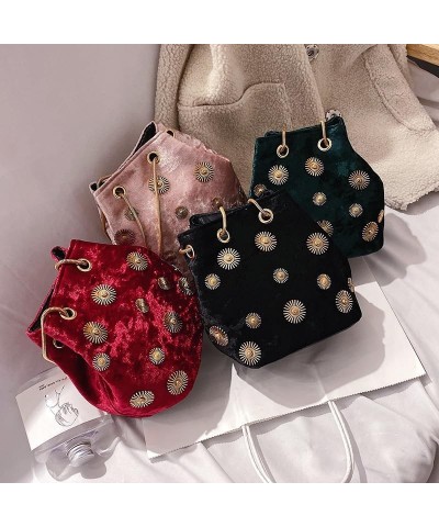 Handbags Women Bags Designer Chain Small Crossbody Bucket Bags For Women Shoulder Bags fleece Messenger Bag Black $17.54 Shou...