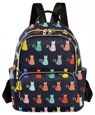 Travel Backpack Purse for Women Fashion Anti-theft Work Casual Colorful Cat Daypack Shoulder Bag Medium Size Medium $21.82 Ba...