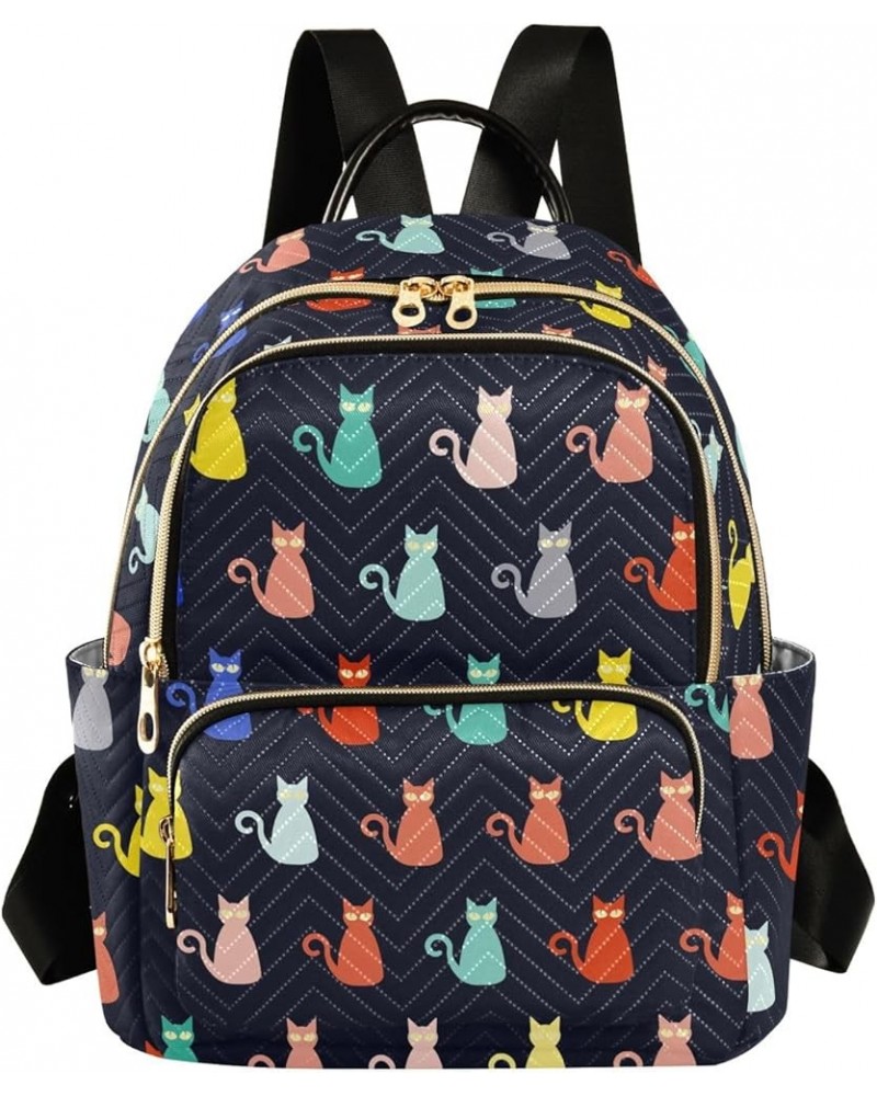 Travel Backpack Purse for Women Fashion Anti-theft Work Casual Colorful Cat Daypack Shoulder Bag Medium Size Medium $21.82 Ba...