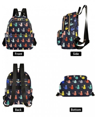 Travel Backpack Purse for Women Fashion Anti-theft Work Casual Colorful Cat Daypack Shoulder Bag Medium Size Medium $21.82 Ba...