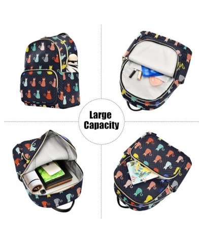 Travel Backpack Purse for Women Fashion Anti-theft Work Casual Colorful Cat Daypack Shoulder Bag Medium Size Medium $21.82 Ba...