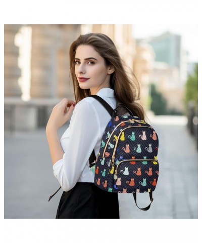 Travel Backpack Purse for Women Fashion Anti-theft Work Casual Colorful Cat Daypack Shoulder Bag Medium Size Medium $21.82 Ba...