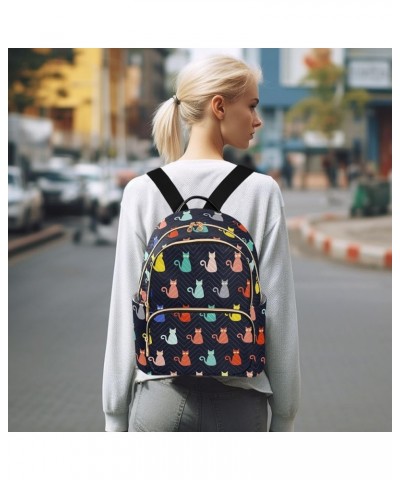 Travel Backpack Purse for Women Fashion Anti-theft Work Casual Colorful Cat Daypack Shoulder Bag Medium Size Medium $21.82 Ba...