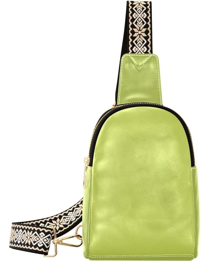 Persimmon Stylish Purse Bag in PU Leather, with Dual Zippered Compartments, Running Belt Bag Avocado Green $18.28 Crossbody Bags