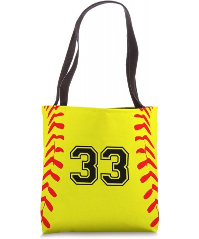 Softball Jersey Number 33 Thirty Three No 33 Game Play Fun Tote Bag $12.45 Totes