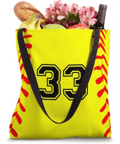 Softball Jersey Number 33 Thirty Three No 33 Game Play Fun Tote Bag $12.45 Totes