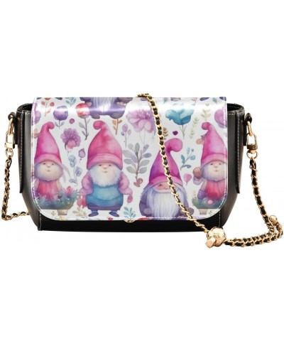 Cute Gnome Crossbody Bag for Women Girls,Leather Cross Body Purses Chain Strap Handbags Shoulder Bag $21.59 Crossbody Bags