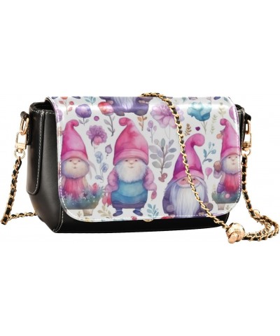 Cute Gnome Crossbody Bag for Women Girls,Leather Cross Body Purses Chain Strap Handbags Shoulder Bag $21.59 Crossbody Bags