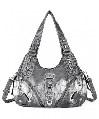 Angelkiss Hobo Purses and handbags for Women Satchel Handbag Women Purses Large Daily Shoulder Bags Smoky Grey $18.89 Shoulde...