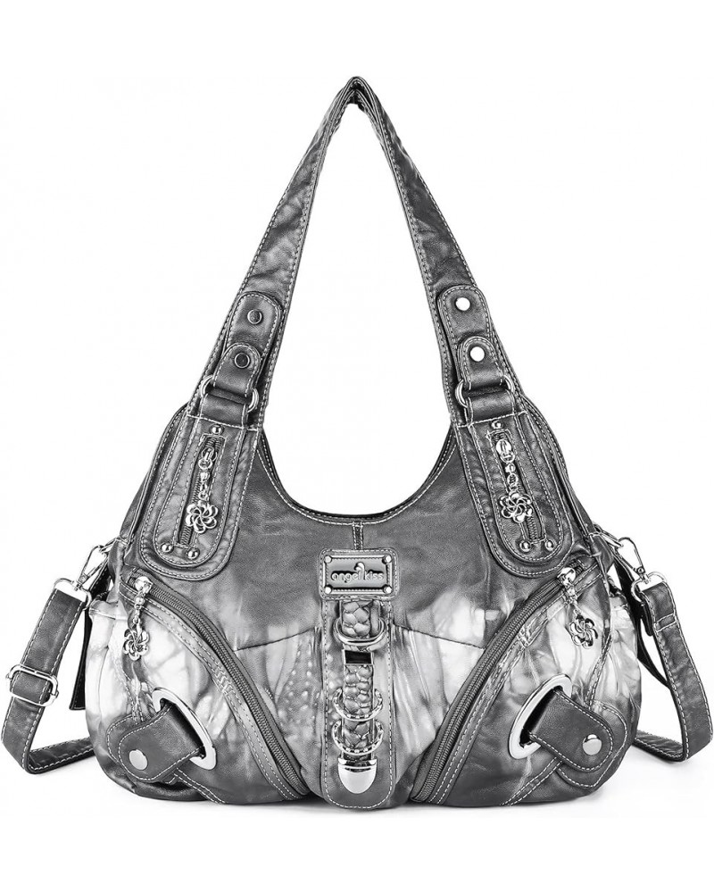 Angelkiss Hobo Purses and handbags for Women Satchel Handbag Women Purses Large Daily Shoulder Bags Smoky Grey $18.89 Shoulde...