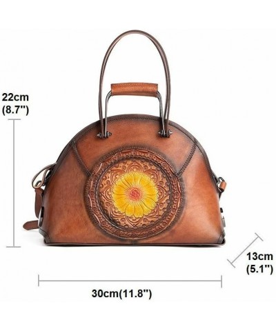 seegeneey Women Genuine Leather Shoulder Bag Handbag Purse for Women Ladies Crossbody Bags Top Handle Tote Bags Embossed Blac...