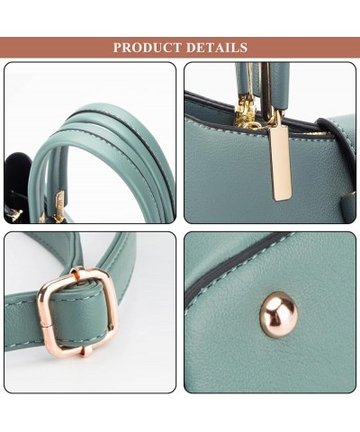 Purse and Handbag for Women PU Leather Trendy Top Handle Satchel Shoulder Bag Messenger Tote Bag with Clutch Set 2 Pcs Green ...