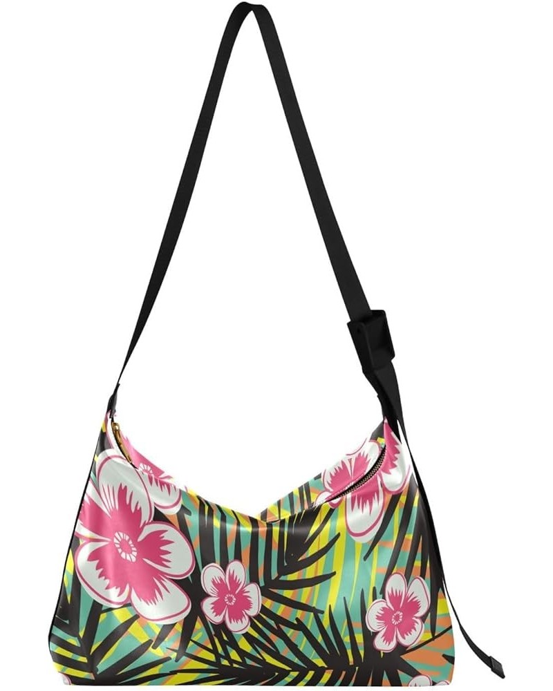 Cross Body Bag Daisy Abstract Colorful Mixing Boys Fashion Waist Packs Waterproof Womens Sling Bags Crossbody Tropical Flower...