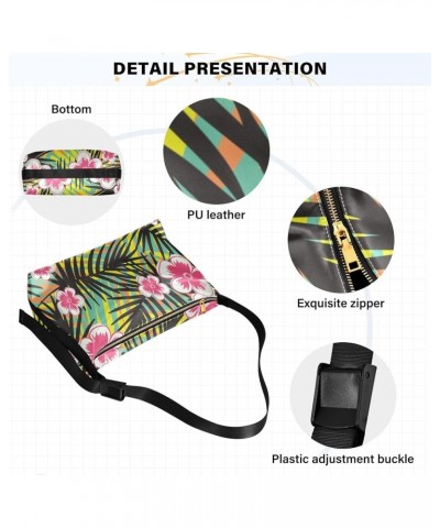 Cross Body Bag Daisy Abstract Colorful Mixing Boys Fashion Waist Packs Waterproof Womens Sling Bags Crossbody Tropical Flower...