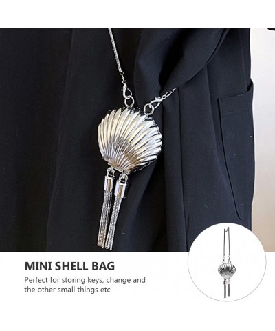 1PC Mini Shell Bag Handbag Fashion Chain Crossbody Bag Mini Silver Chain Bag Evening Bag for Women $40.62 Evening Bags