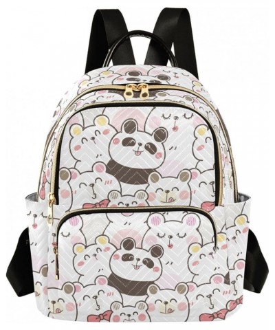 Cute Pandas in Love Backpack Purse for Women Lightweight Back Pack Casual Daypack Travel Shoulder Bag Bookbag - M Medium Mult...