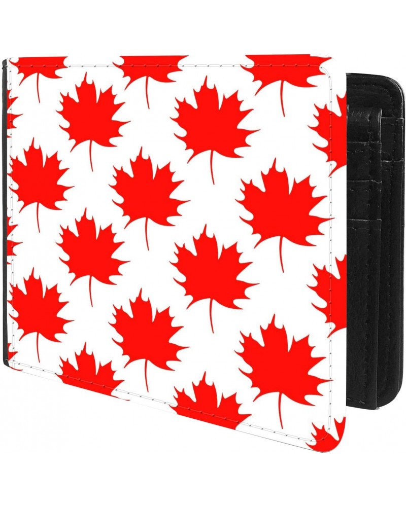 Unique Desige Pattern - Canada Maple Leaf, Slim Front Pocket Wallet Billfold RFID Blocking $11.67 Wallets