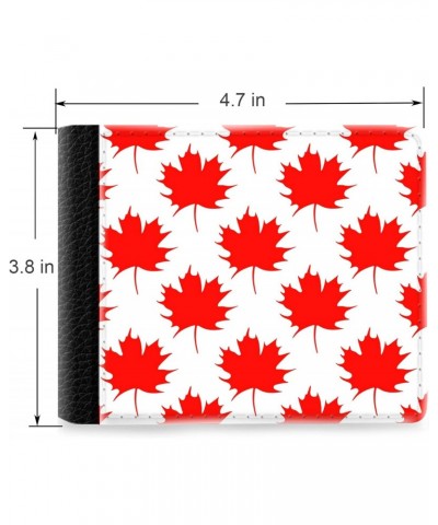 Unique Desige Pattern - Canada Maple Leaf, Slim Front Pocket Wallet Billfold RFID Blocking $11.67 Wallets