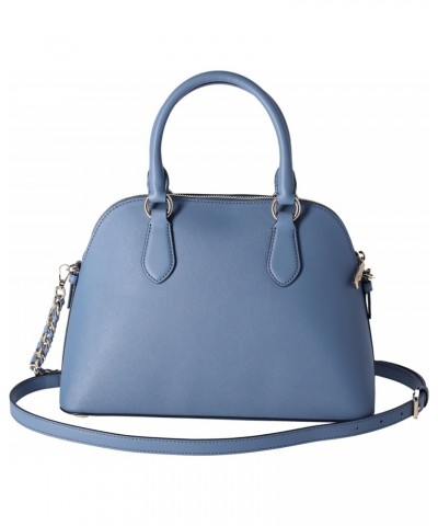 Veronica Medium Dome Satchel Crossbody Denim Blue Saffiano Leather $43.40 Satchels